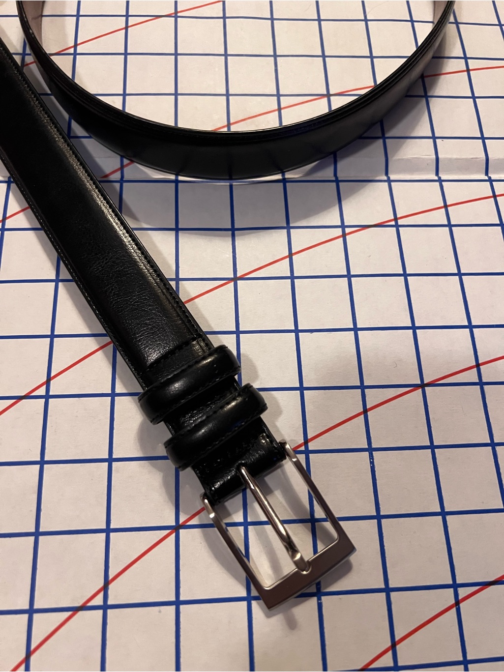 Nwt Perry Ellis Portfolio Black Leather Men’s Belt Size 48